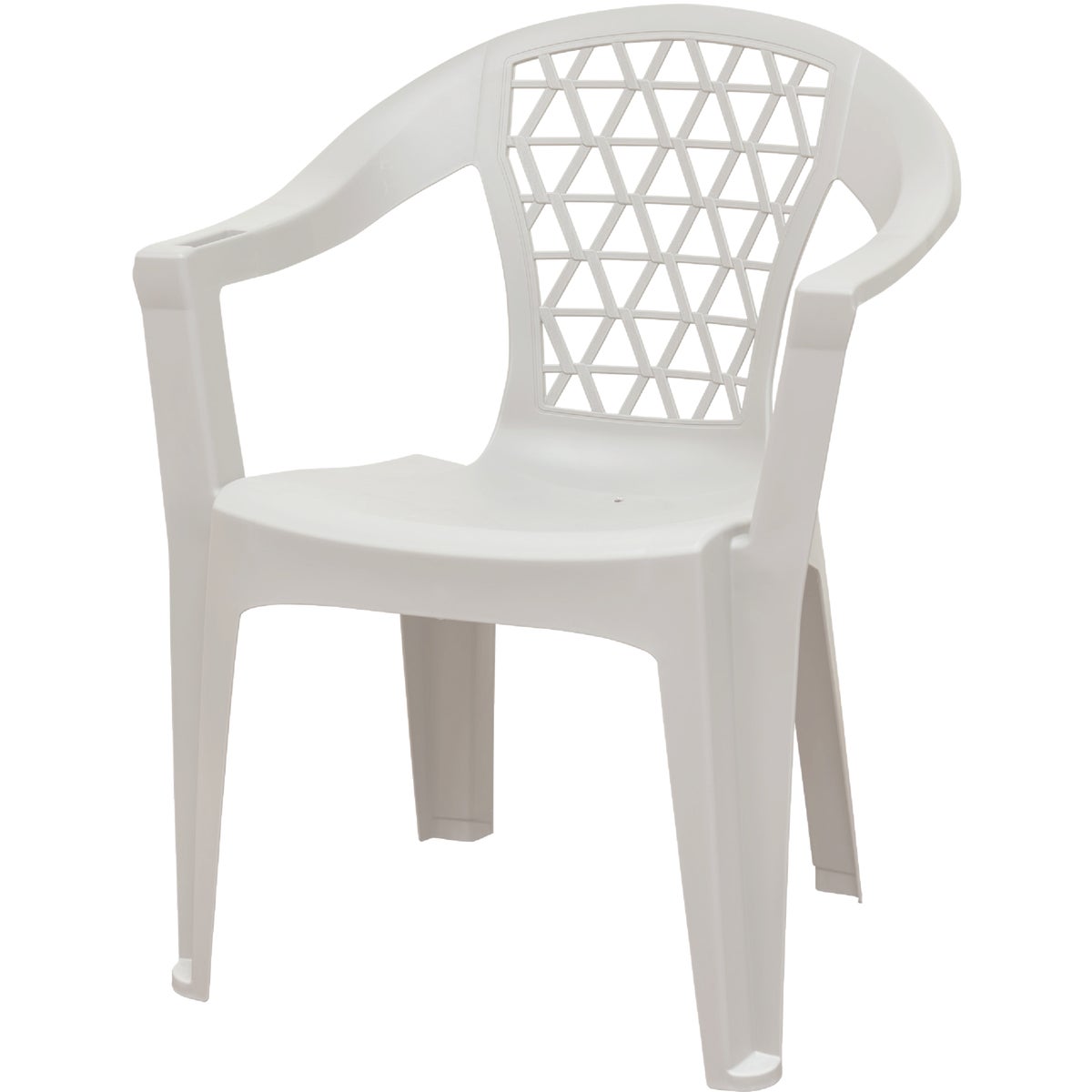 Adams Penza White Poly Stackable Chair