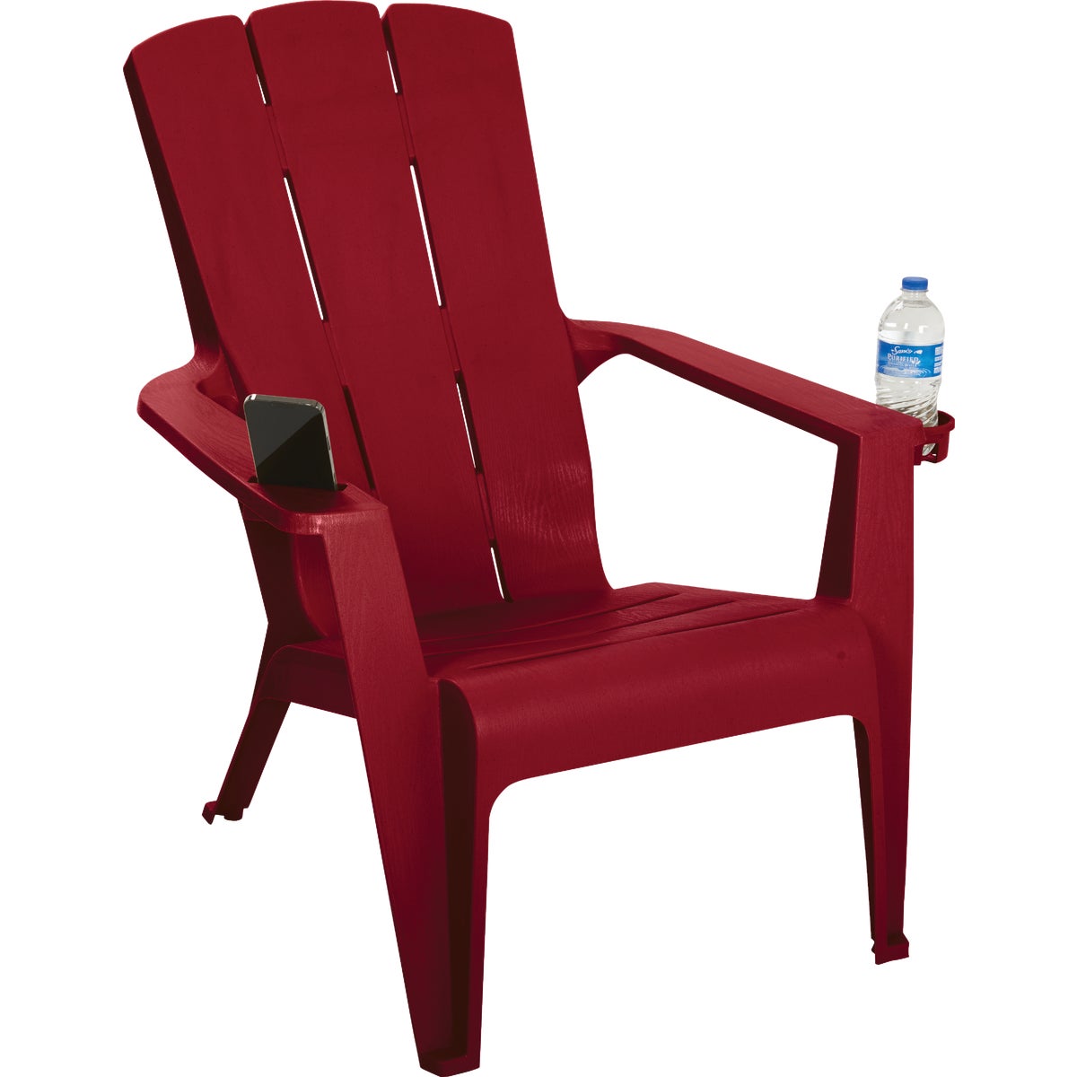 Gracious Living Crimson Red Deluxe Contour Adirondack Chair