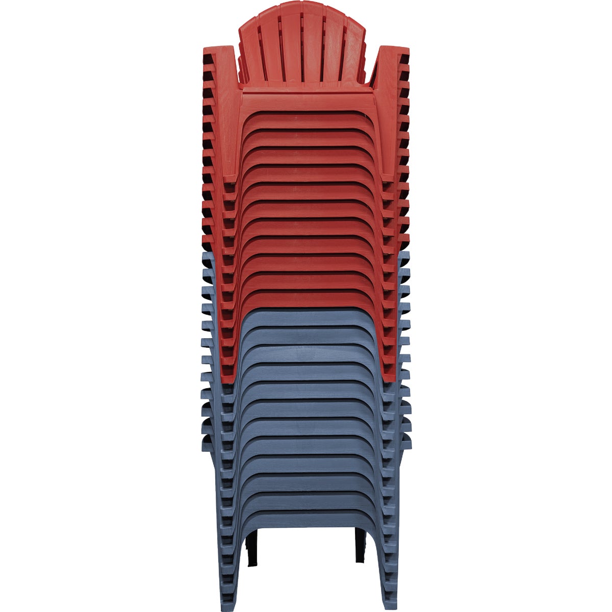 Adams Real Comfort Merlot & Bluestone Adirondack Chair Display (24-Piece)