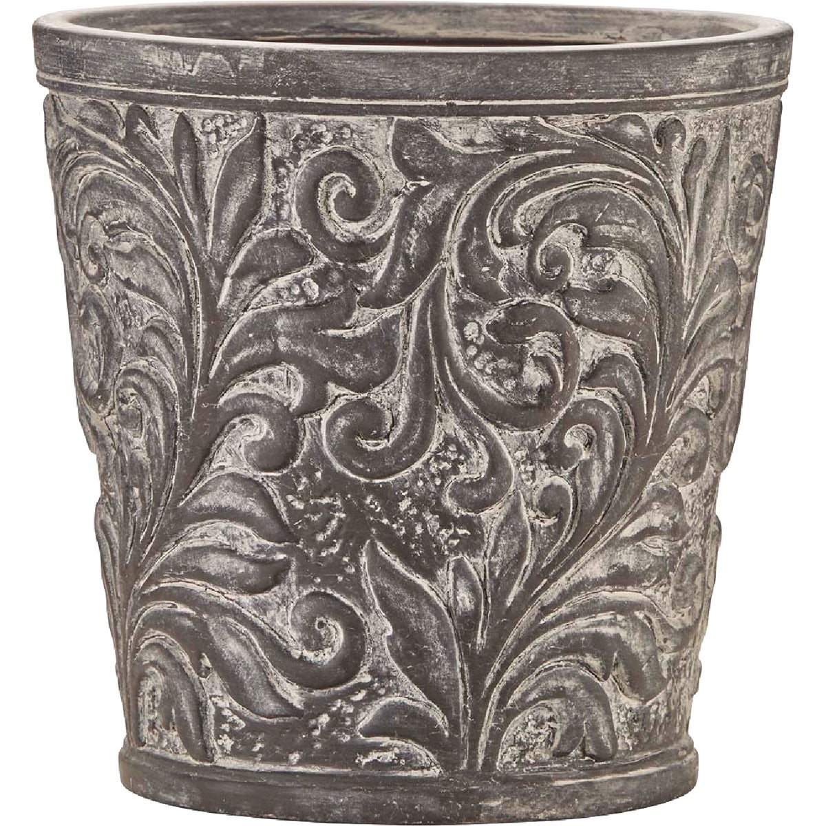 Southern Patio Emma 6 In. Ceramic Gray Planter