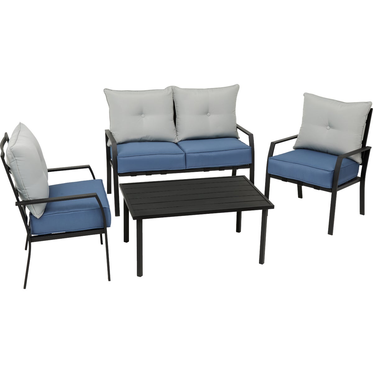 Outdoor Expressions Azure 4-Piece Gray Chat Set