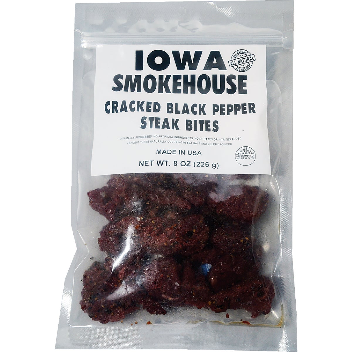 Iowa Smokehouse 8 Oz. Cracked Black Pepper Steak Bites