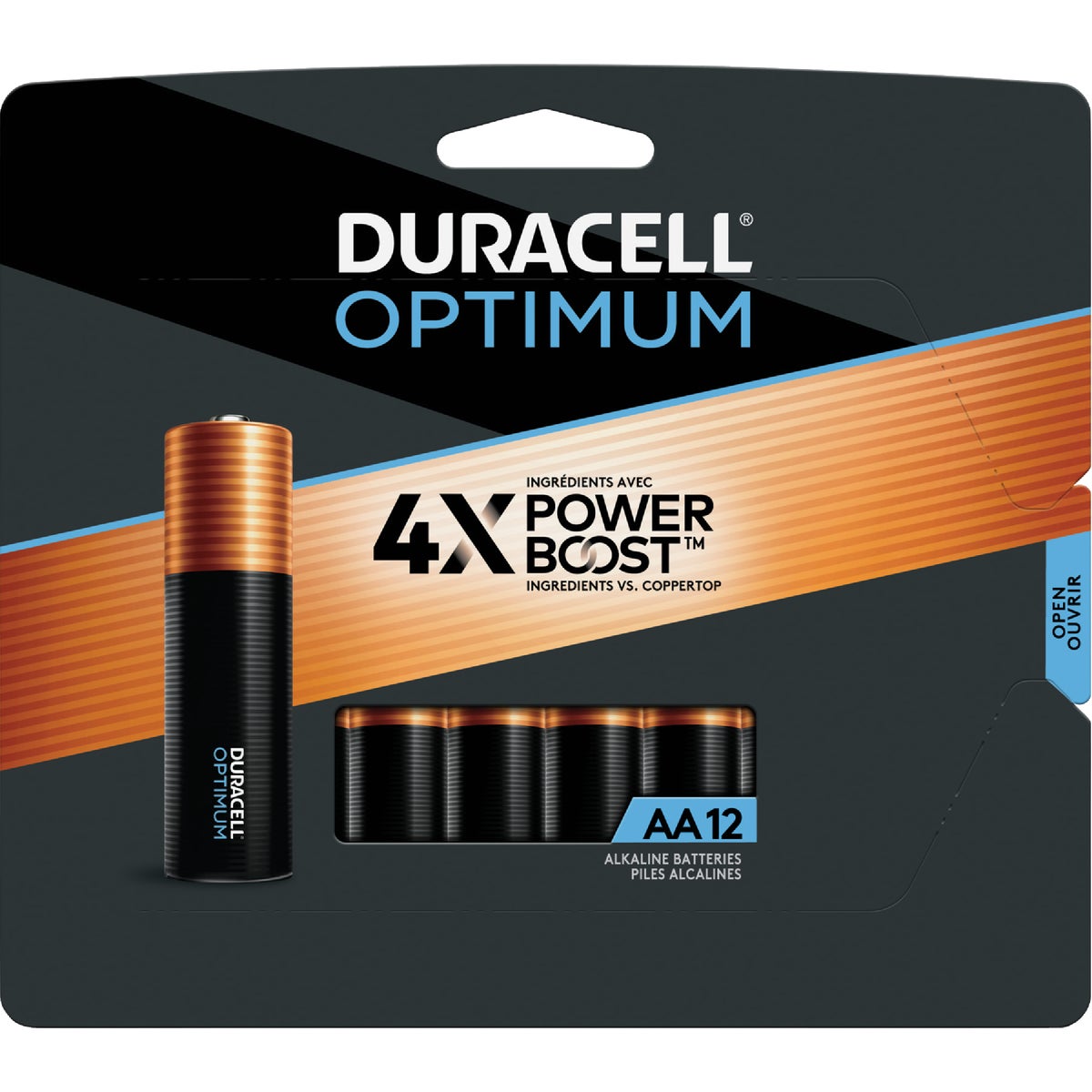 Duracell Optimum AA Alkaline Battery (12-Pack)