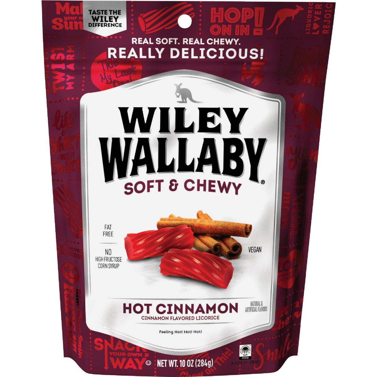 Wiley Wallaby Hot Cinnamon Licorice 10 Oz. Candy