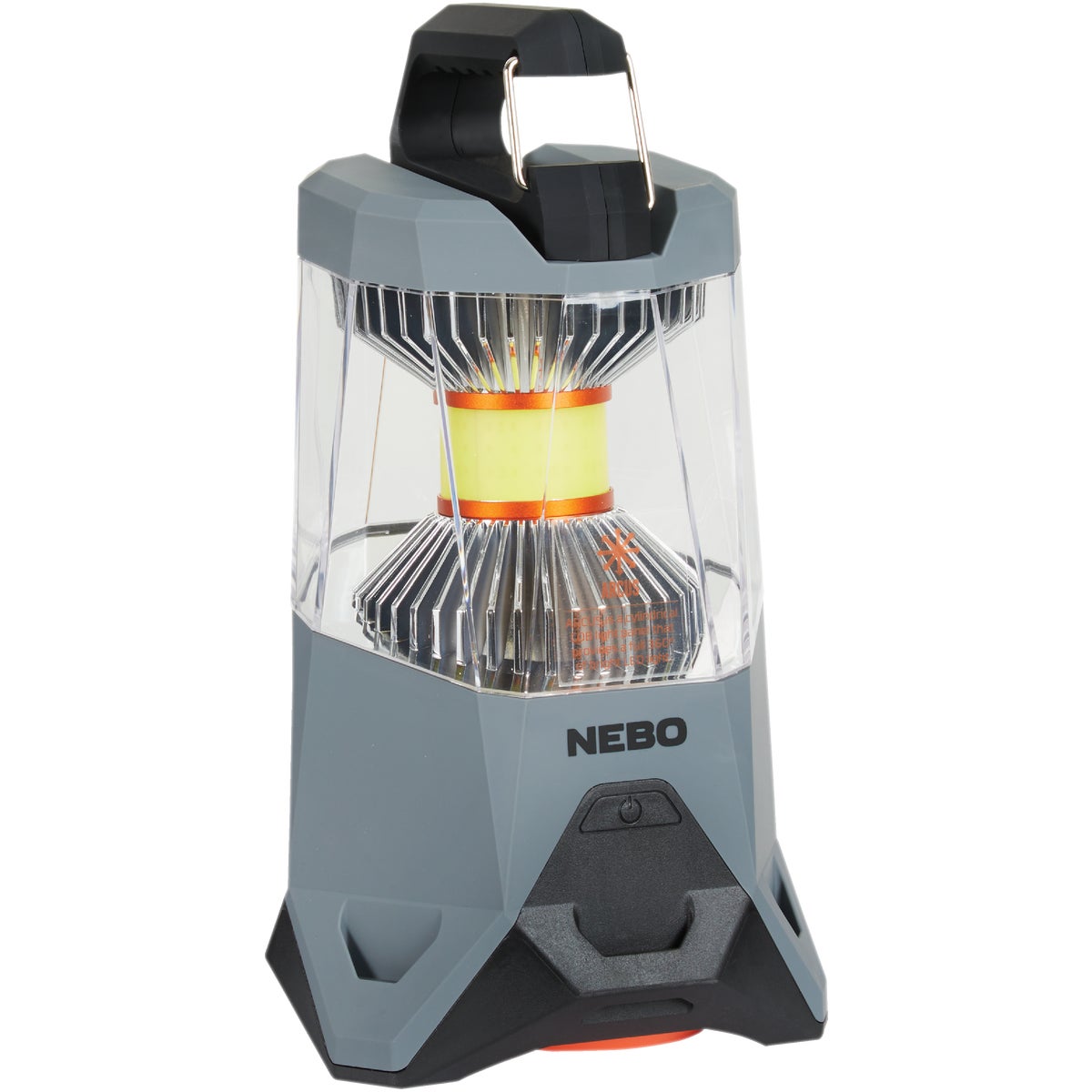 Nebo Galileo 5.5 In. W. x 10 In. H. x 5.5 In. D. Gray Rechargeable LED Lantern