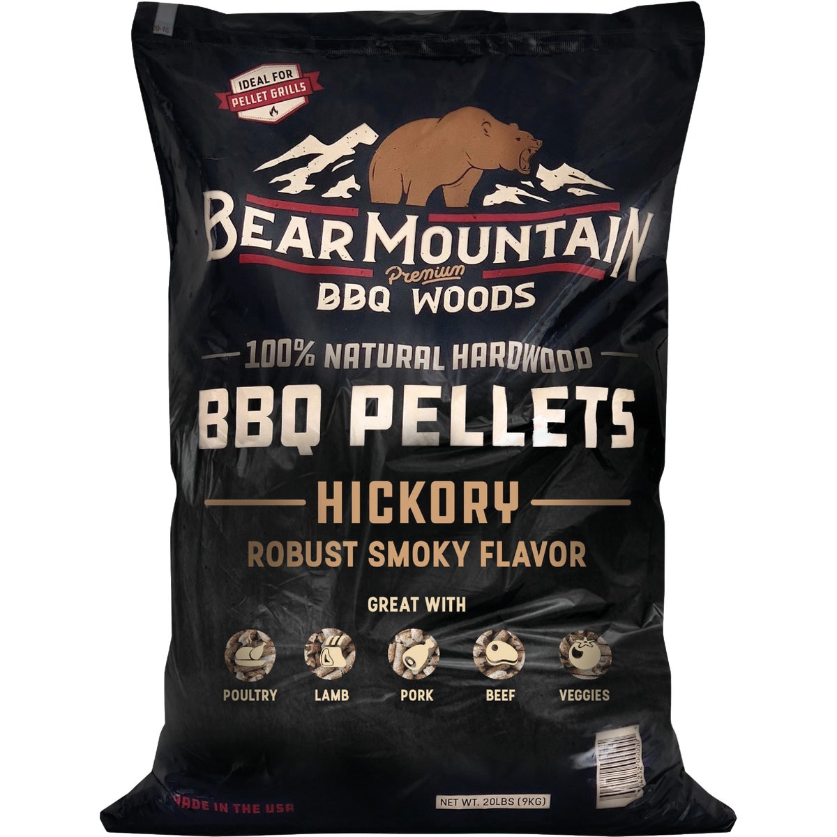 Bear Mountain BBQ Premium Woods 20 Lb. Hickory Wood Pellet