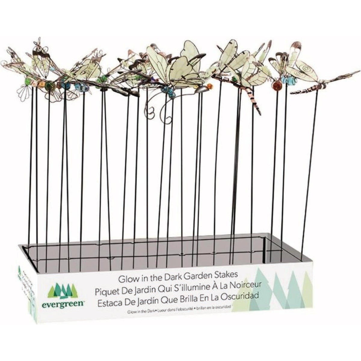 Evergreen Glow in the Dark Pollinator Garden Stake