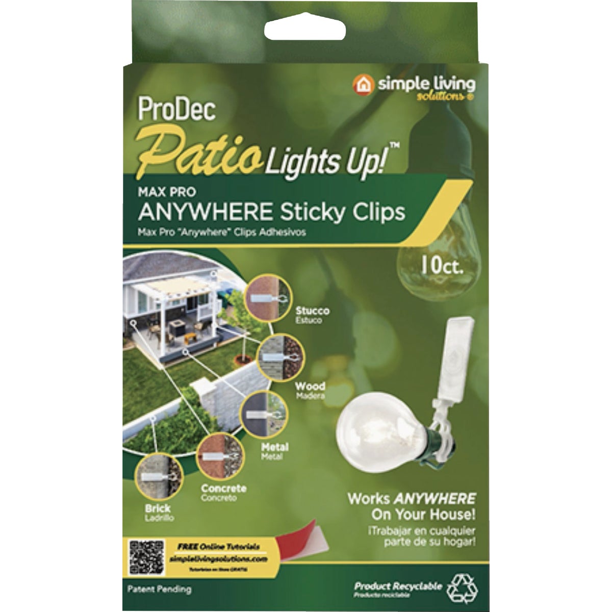 Simple Living Solutions Lights Up Sticky Clips (10-Pack)