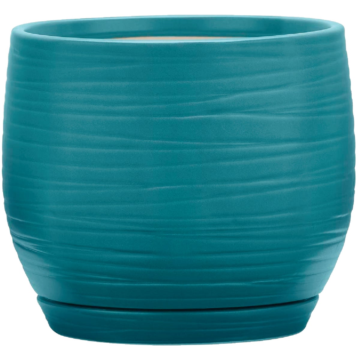 Southern Patio Jasper 12 In. Ceramic Teal Planter