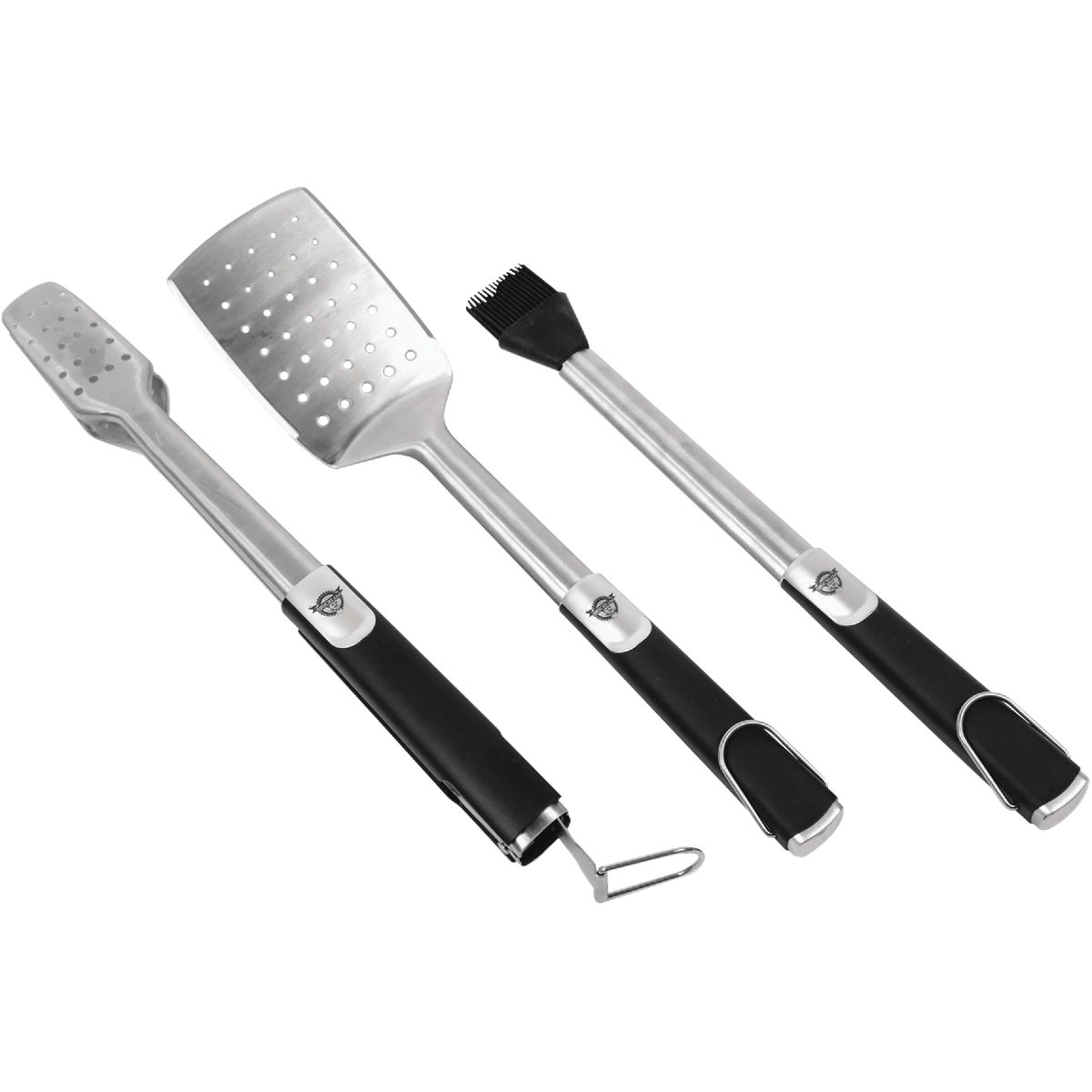 Pit Boss Rubber Handles Stainless Steel Blade 3-Piece BBQ Tool Set