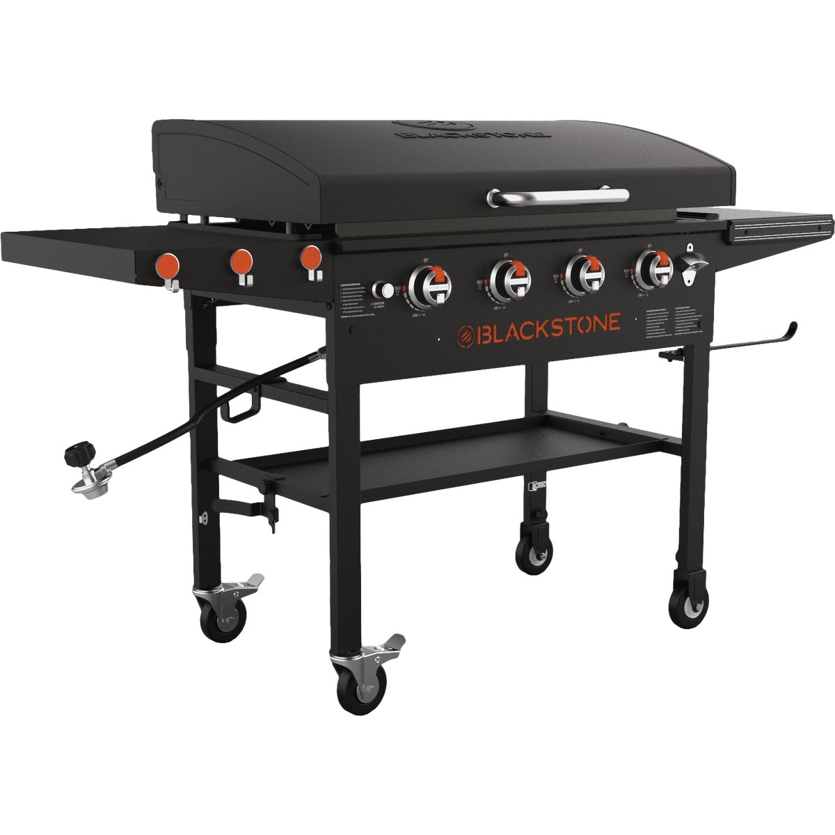 Blackstone 36 In. 4-Burner Propane Griddle with Hood, Black