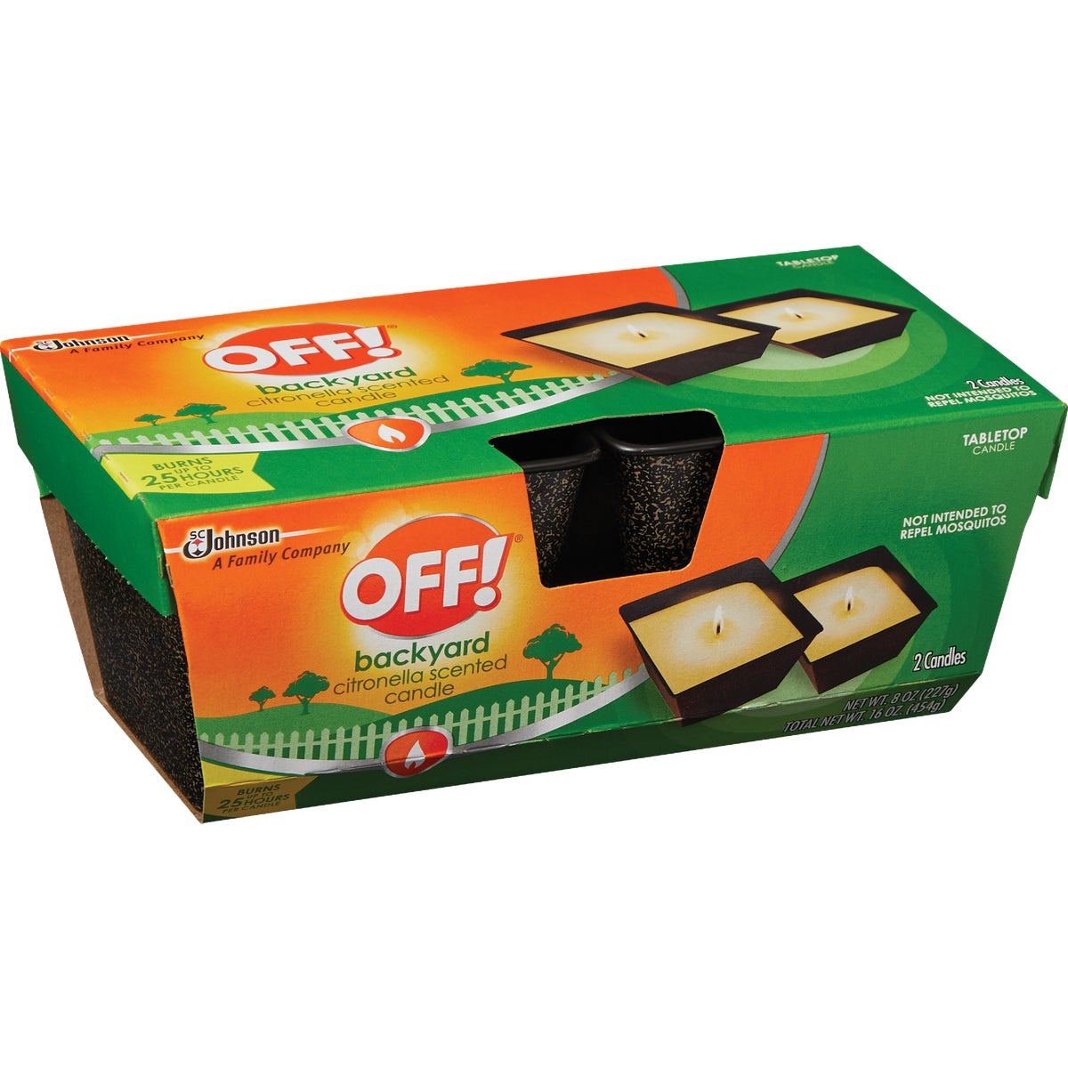 OFF! 8 Oz. 1-Wick Mini Citronella Candle (2-Pack)