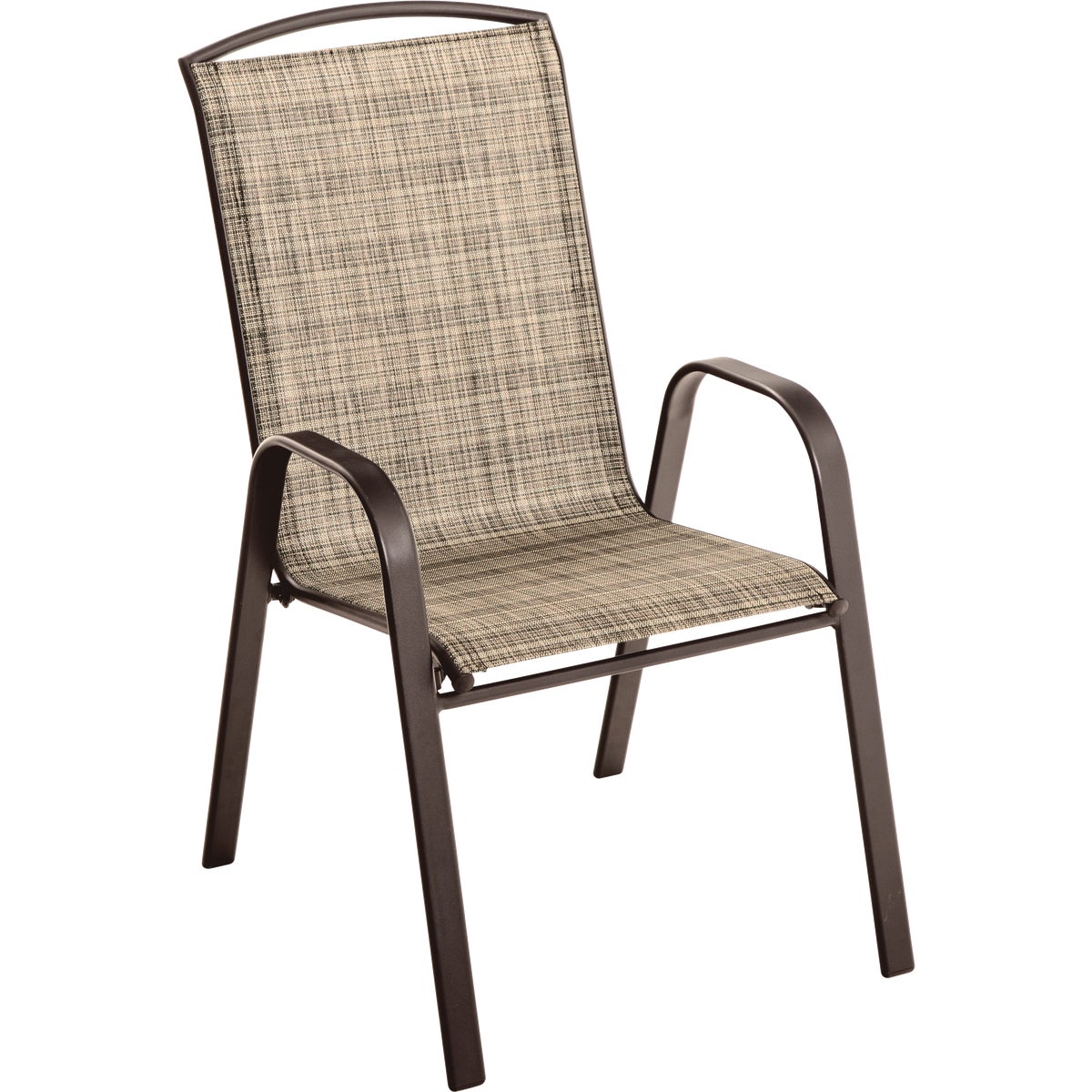 Outdoor Expressions Windsor Brown Steel Sling Stacking Chair