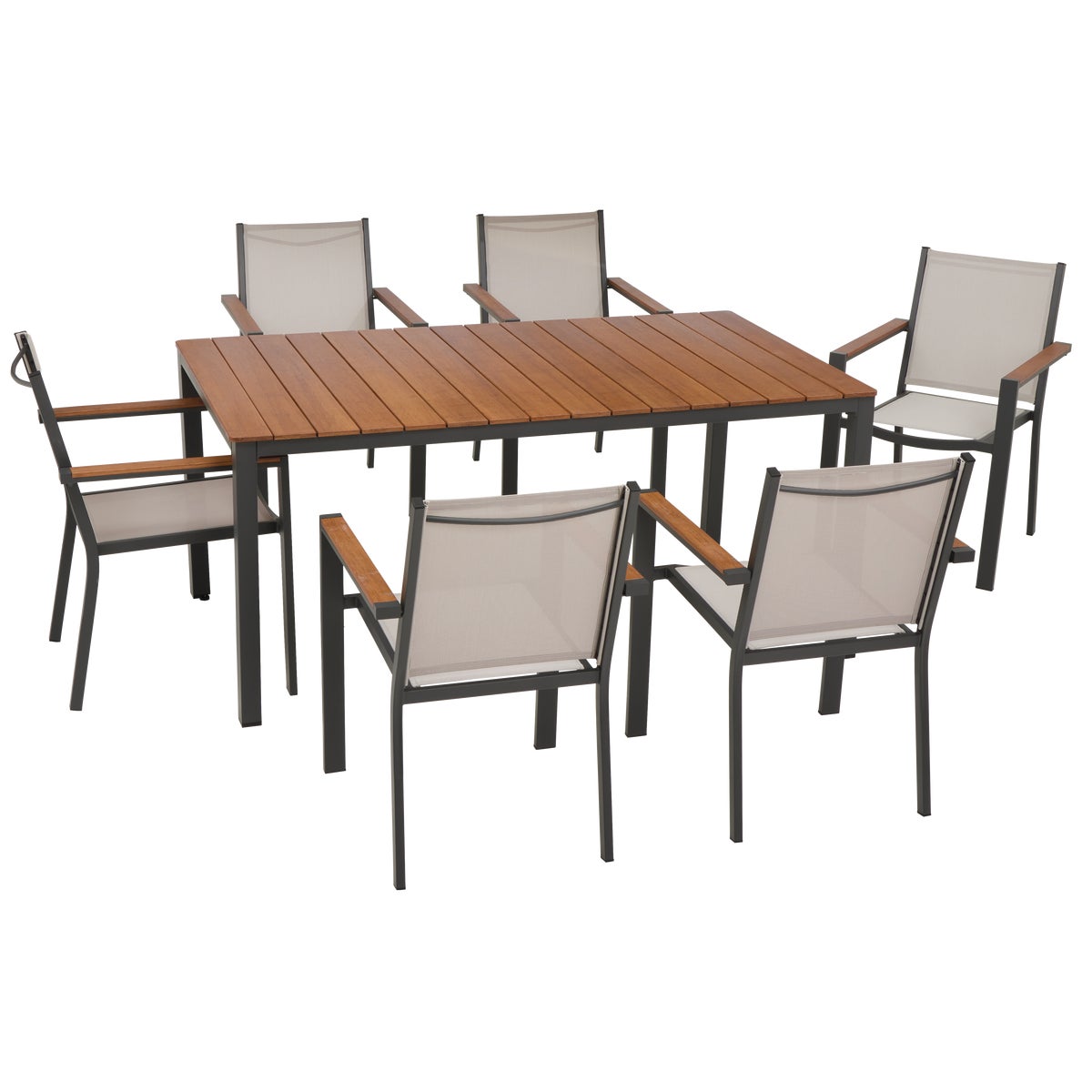 Outdoor Expressions 7-Piece Bamboo Top Patio Dining Set