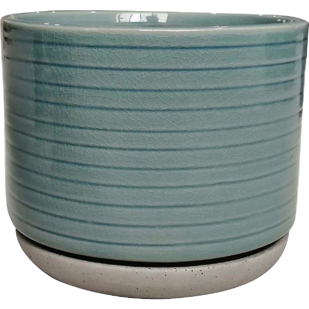 Southern Patio Vado 8 In. Ceramic Sea Blue Planter