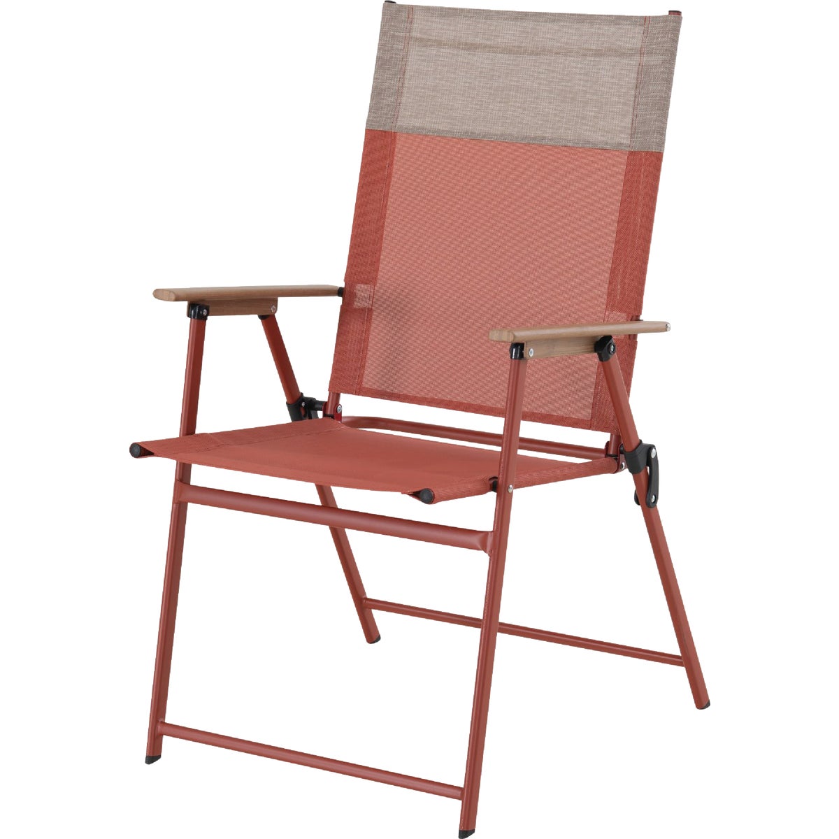 Sunjoy Heavy-Duty Steel Textilene Brick Folding Chair