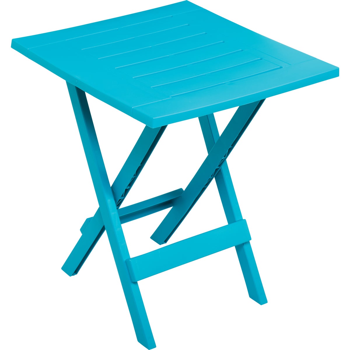 Gracious Living Quick-Fold 17 In. Square Intense Teal Folding Side Table