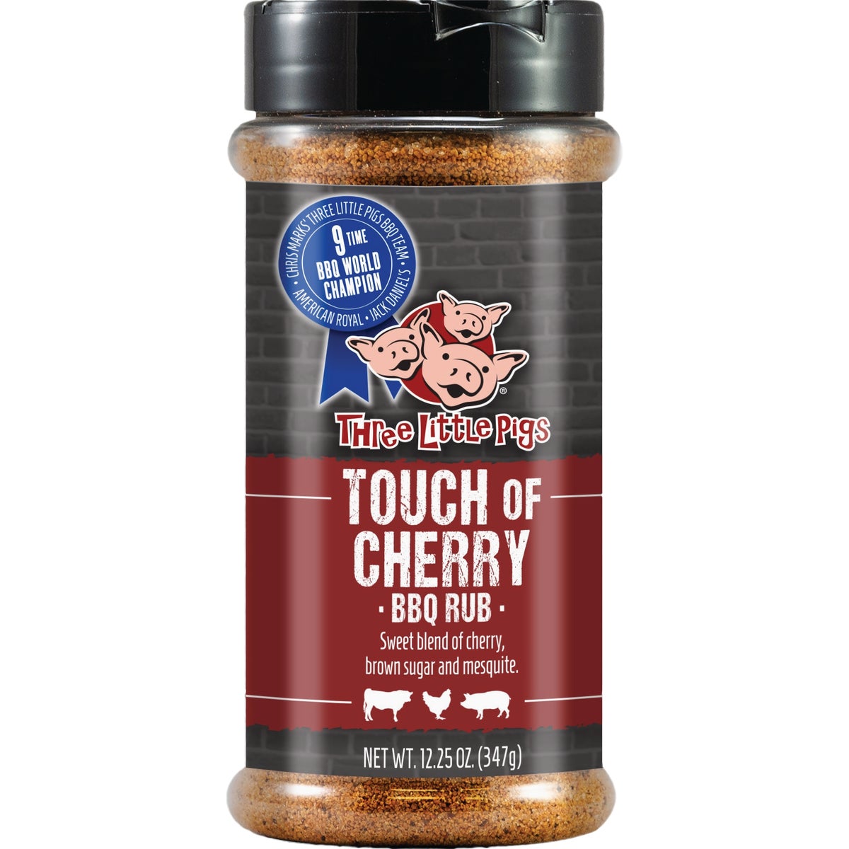 Three Little Pigs 12.25 Oz. Touch of Cherry BBQ Rub