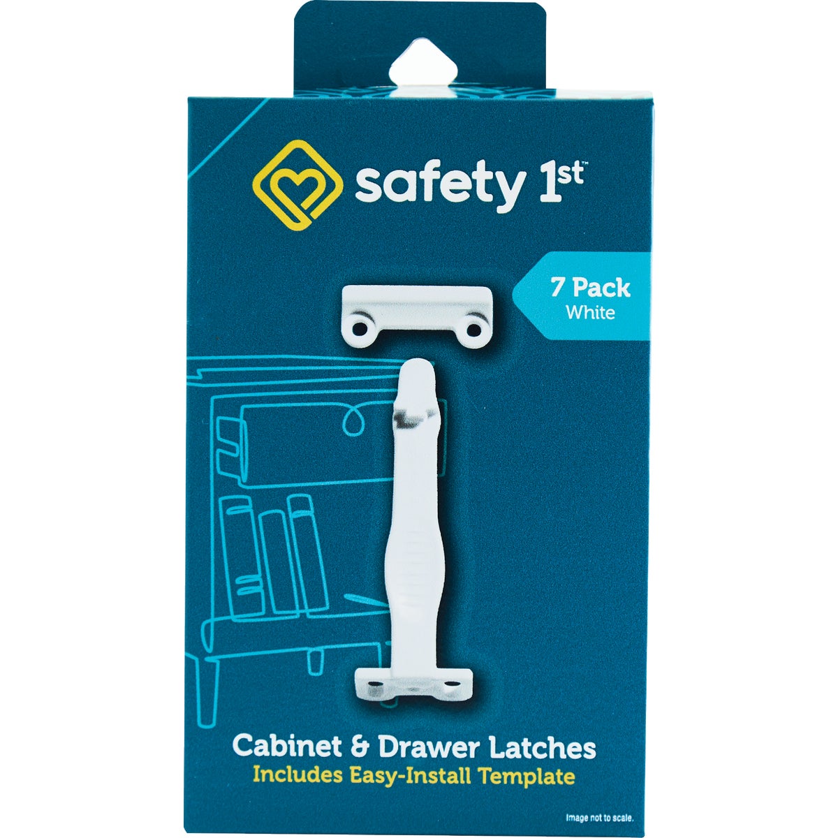 Safety 1st White Plastic Cabinet & Drawer Latches (7-Count)