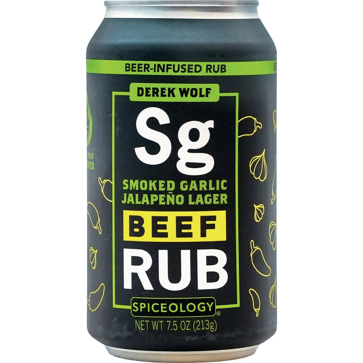 Spiceology Derek Wolf 7.5 Oz. Smoked Garlic Jalapeno Lager Beef Rub