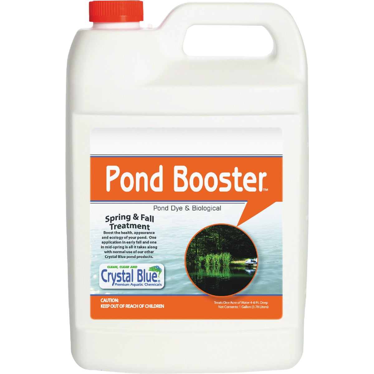 Crystal Blue Pond Booster 1 Gal. Royal Blue Pond Dye & Bacteria Combo Water Treatment