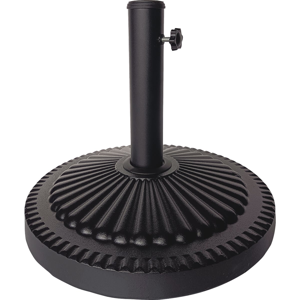 Outdoor Expressions 18 In. Round Black Concrete Umbrella Base