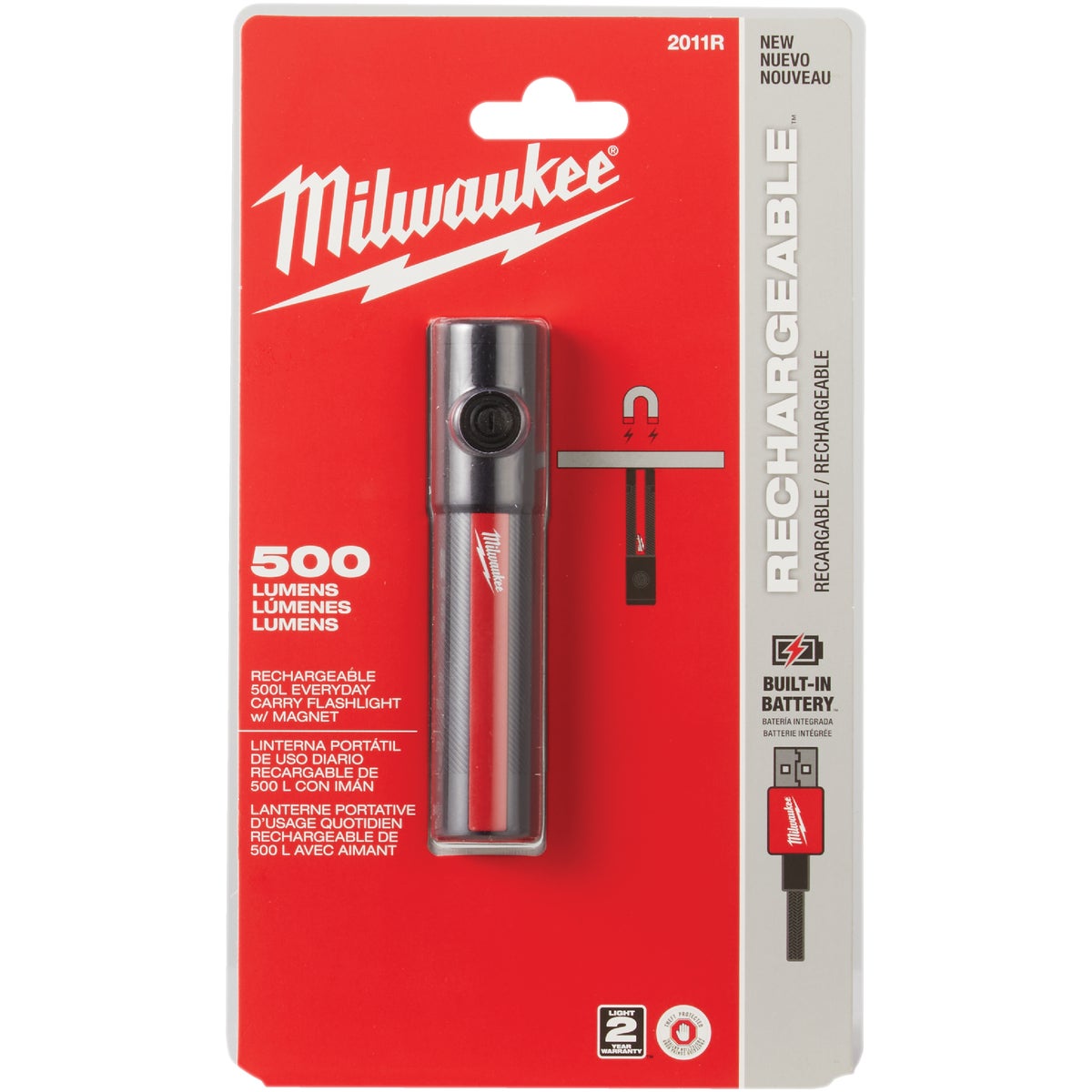 Milwaukee 500 Lm. LED Rechargeable Magnetic Penlight
