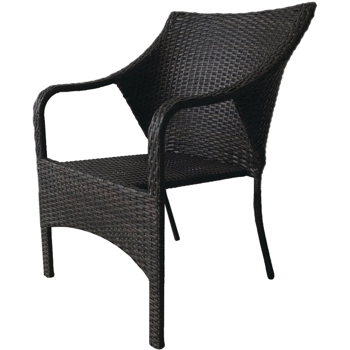 Coronado Casuals Manor Brown Steel Frame Wicker Stackable Chair