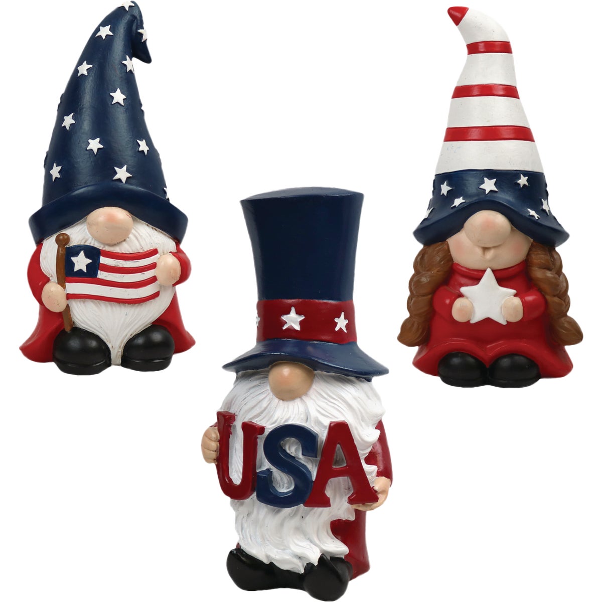 Regal Art & Gift Americana Gnome Decor Set (3-Piece)