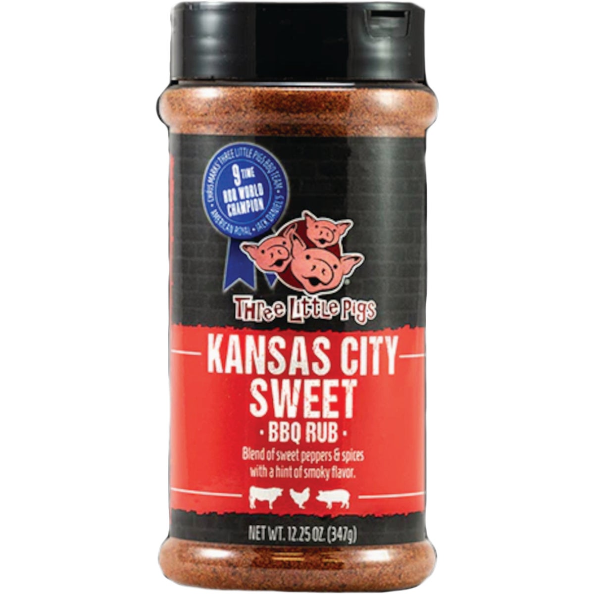 Three Little Pigs 12.25 Oz. Kansas City Sweet BBQ Rub