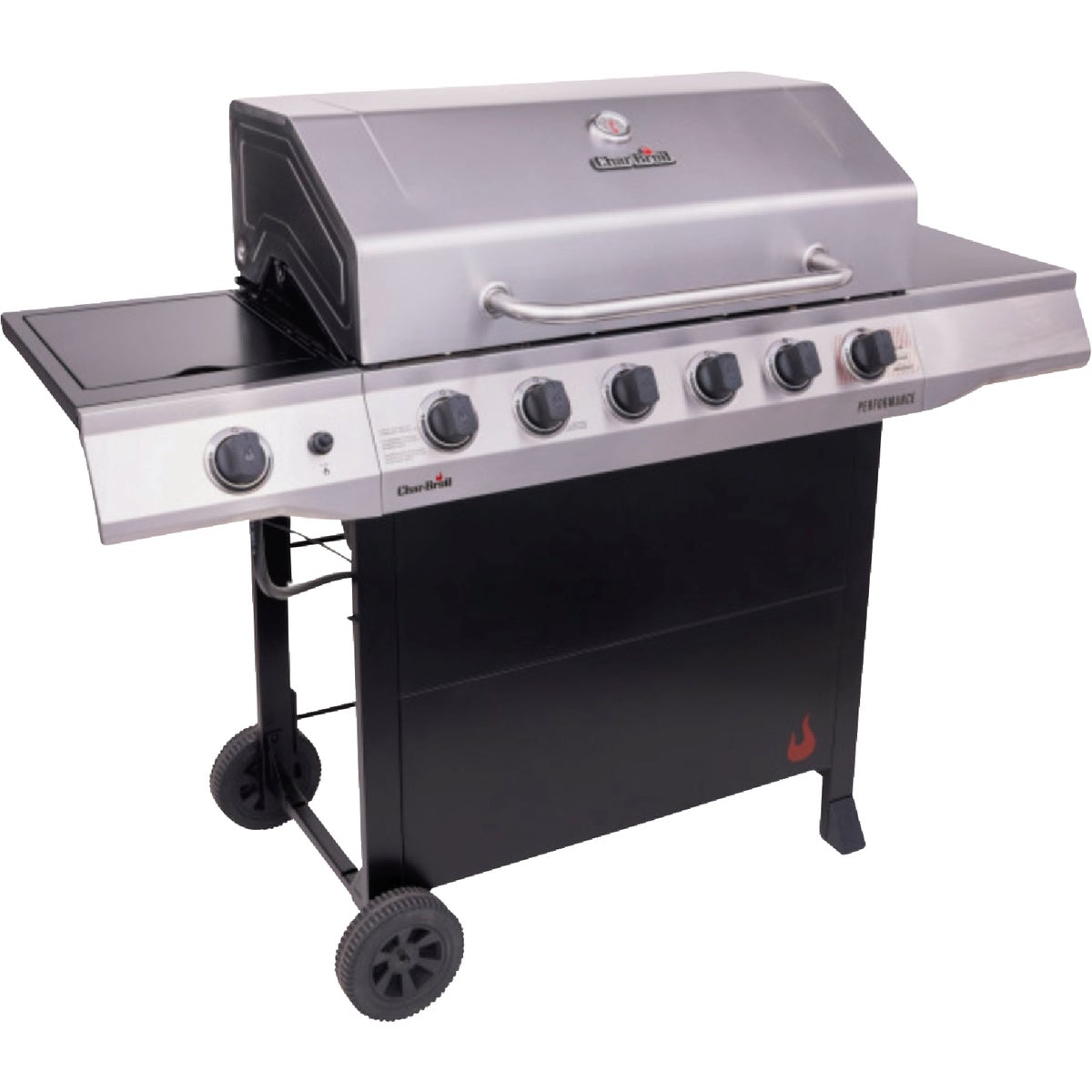 Char-Broil Performance 6-Burner Stainless Steel & Black 32,500 BTU LP Gas Grill & Griddle