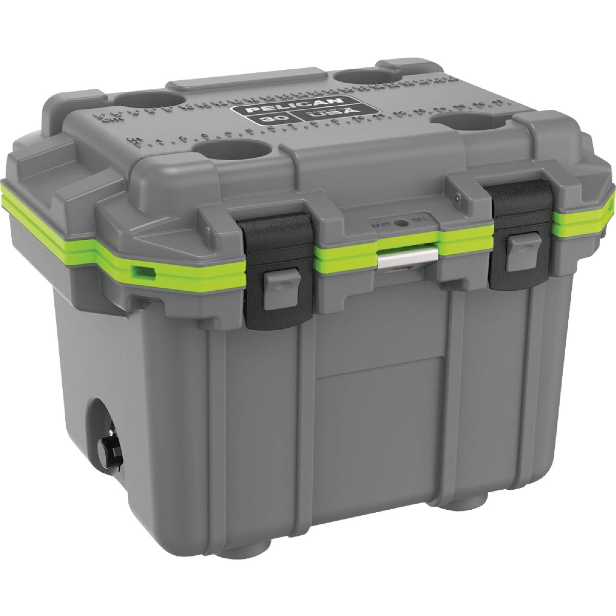 Pelican Elite 30 Qt. Cooler, Dark Gray & Green