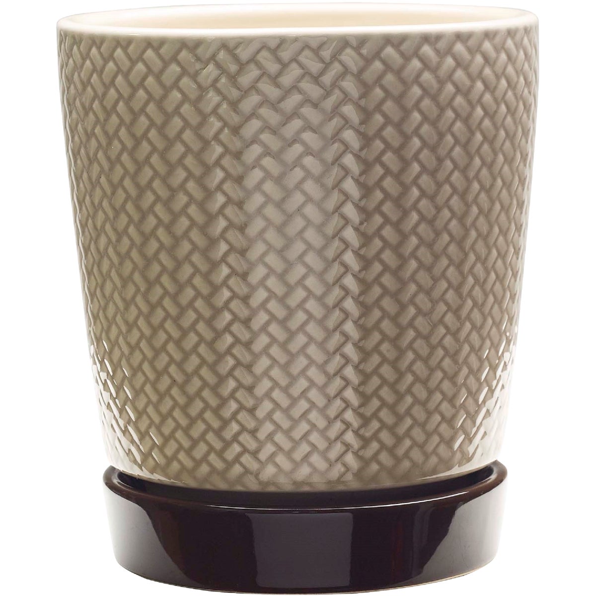Southern Patio Alice 6-1/2 In. Ceramic Clayworks Light Brown Planter