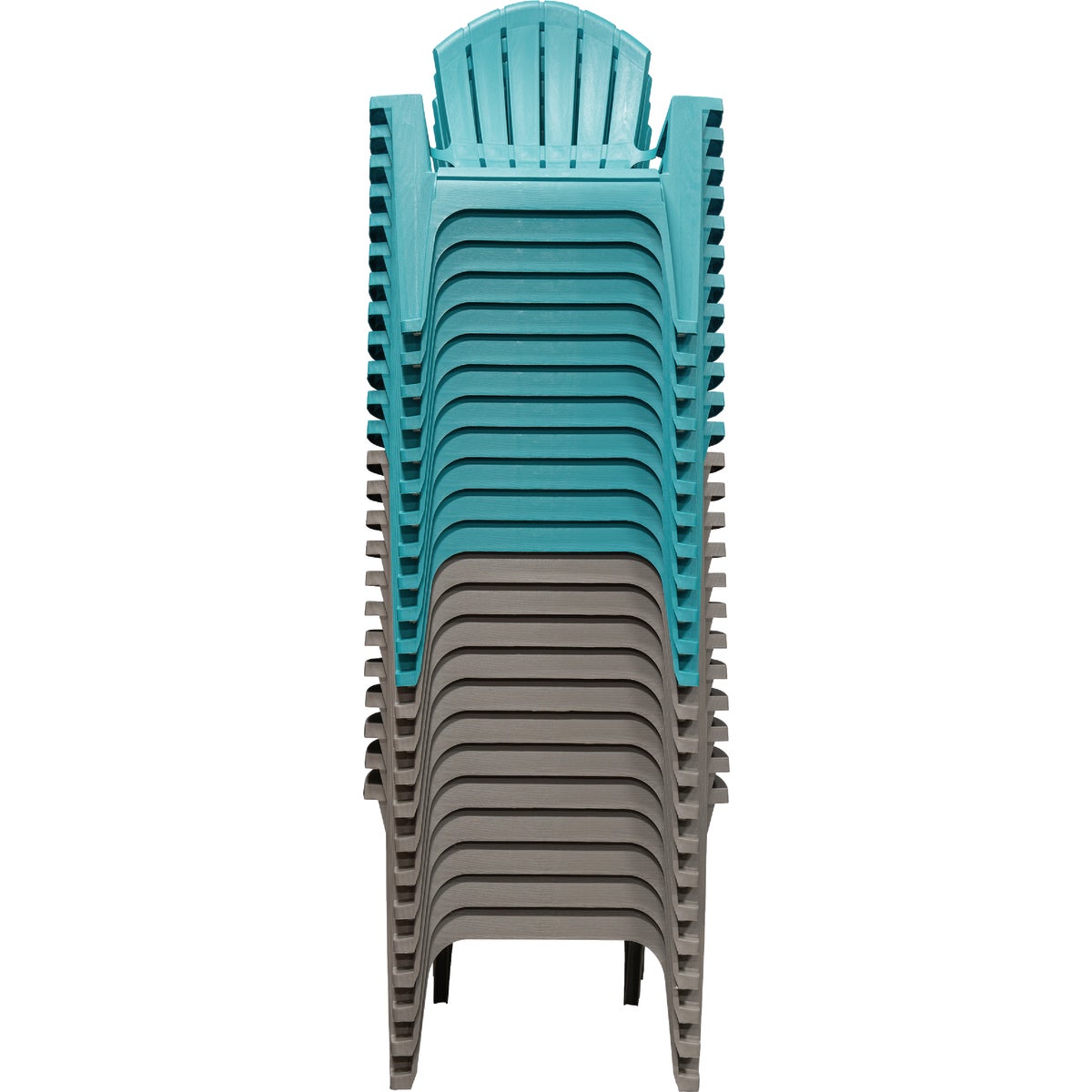 Adams Real Comfort Gray & Teal Adirondack Chair Display (24-Piece)