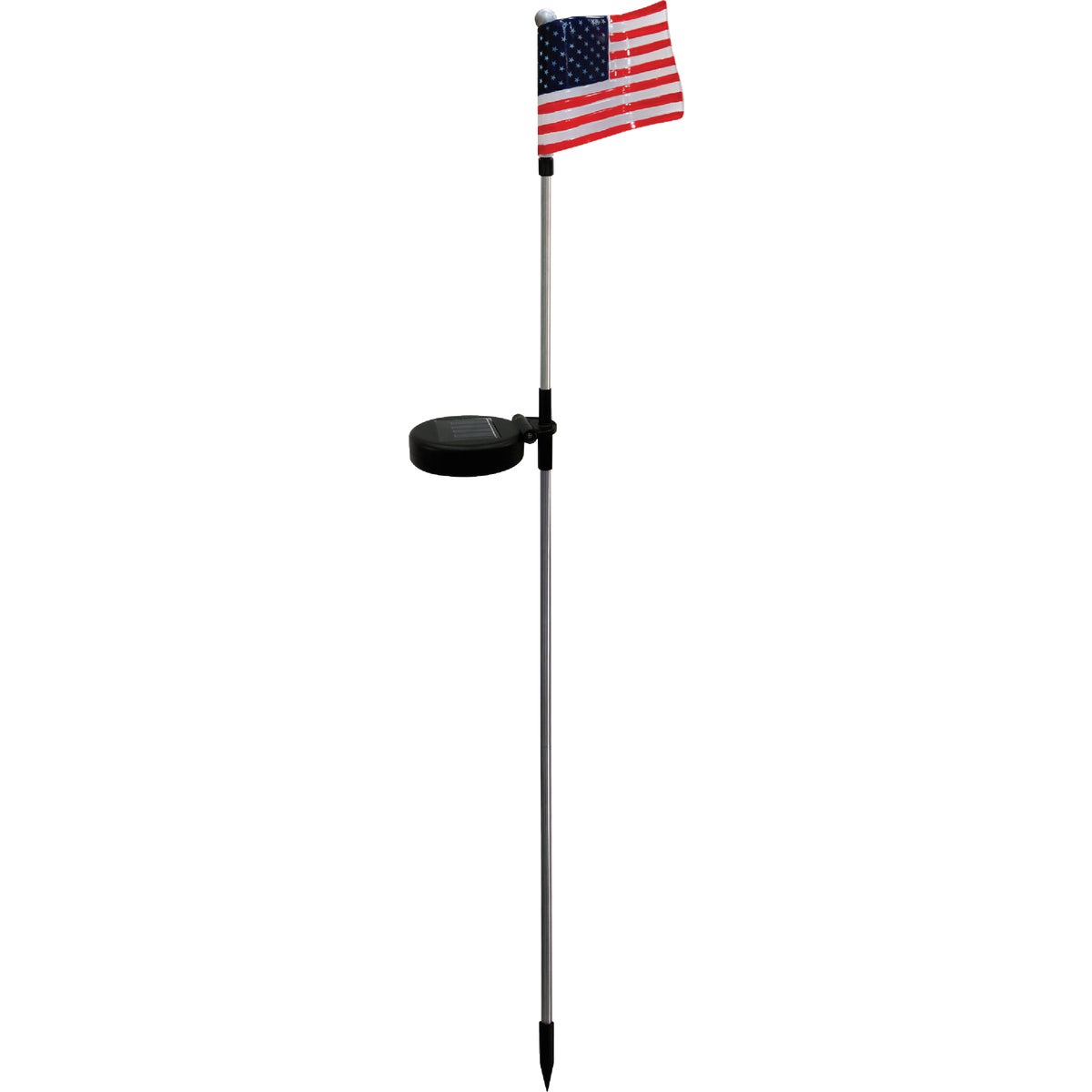 Alpine Solar LED USA Flag Garden Stake Light