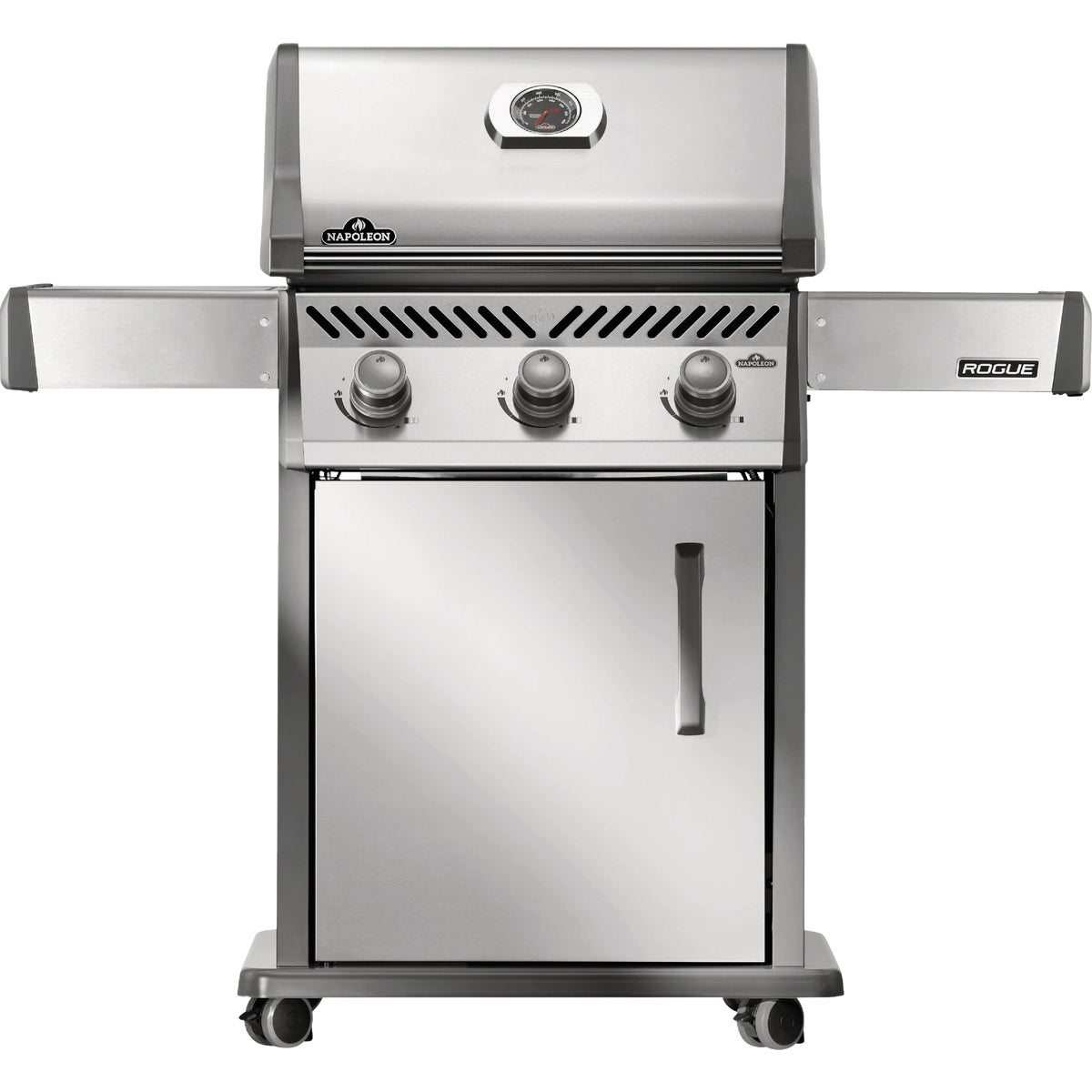 Napoleon Rogue 425 3-Burner with Cast Iron Grids LP Gas Grill, Stainless Steel