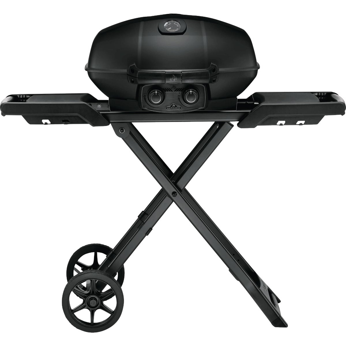 Napoleon PHANTOM TravelQ PRO 285 Portable Gas Grill with Scissor Cart, Matte/Matt Black