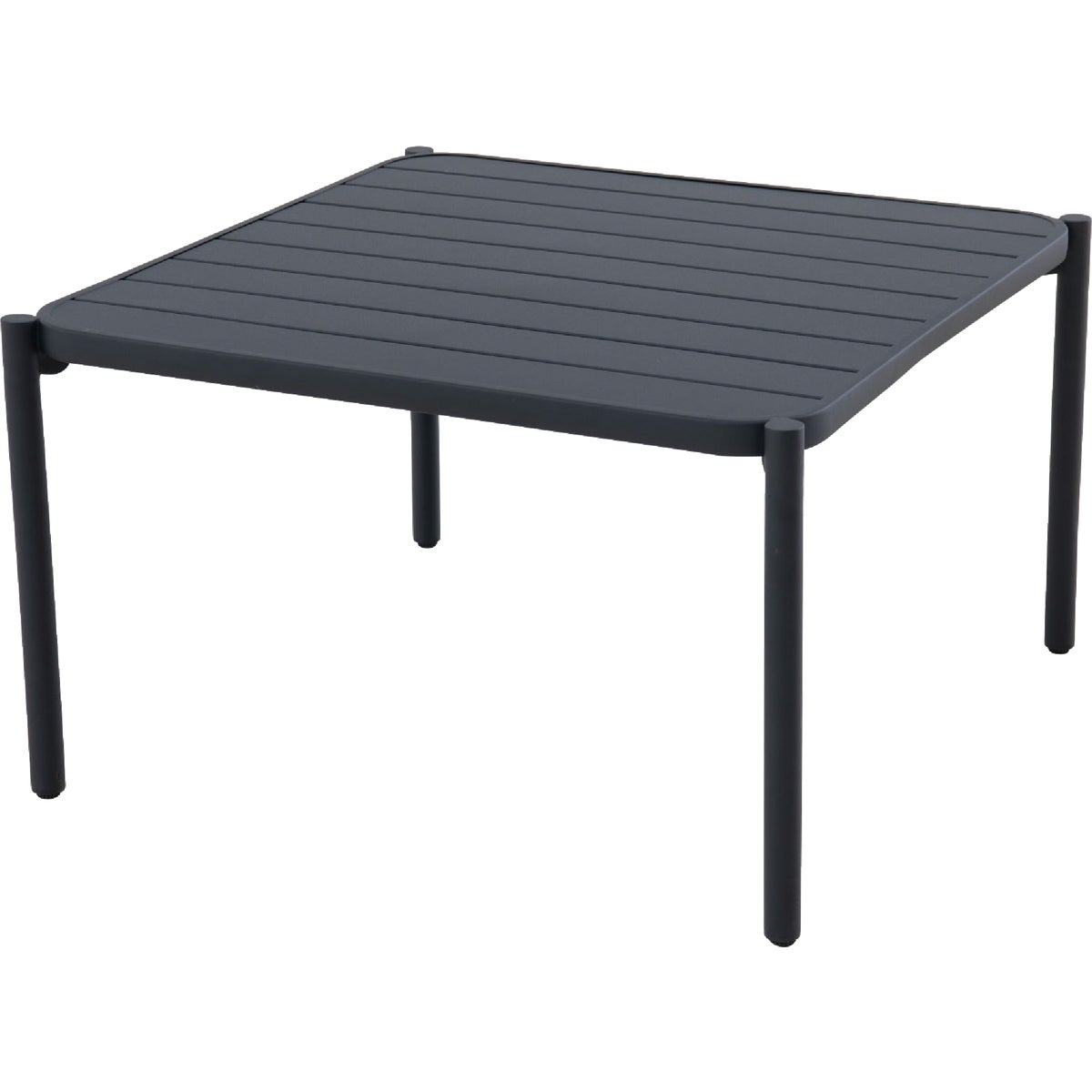 Sunjoy 33 In. Square Heavy-Duty Black Steel Cocktail Table