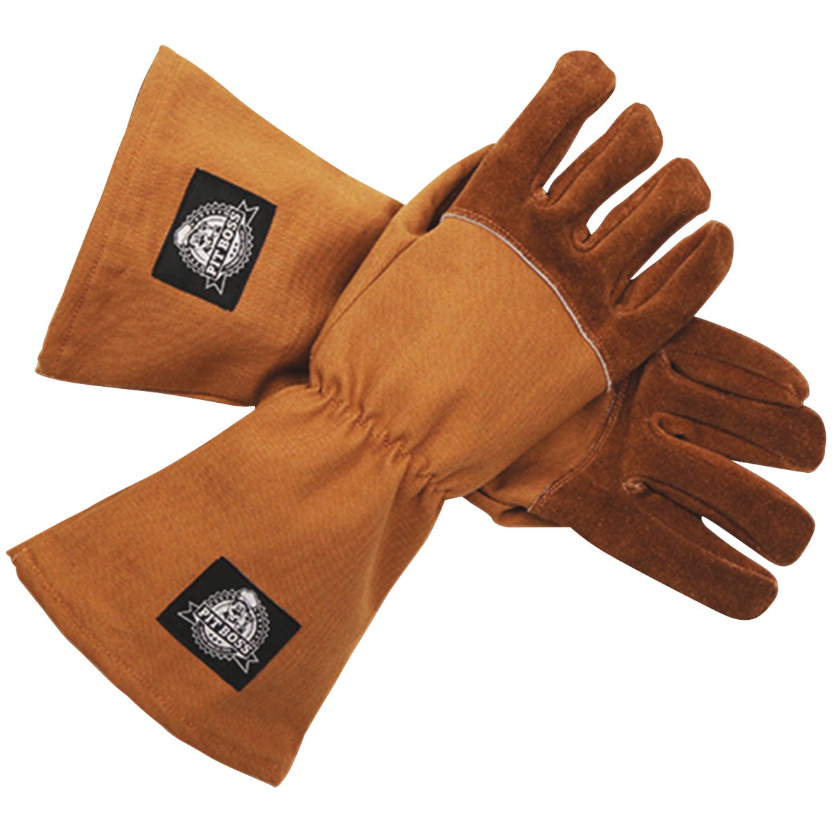 Pit Boss 1 Size Fits Most Tan Heavy-Duty BBQ Grilling Gloves (1-Pair)