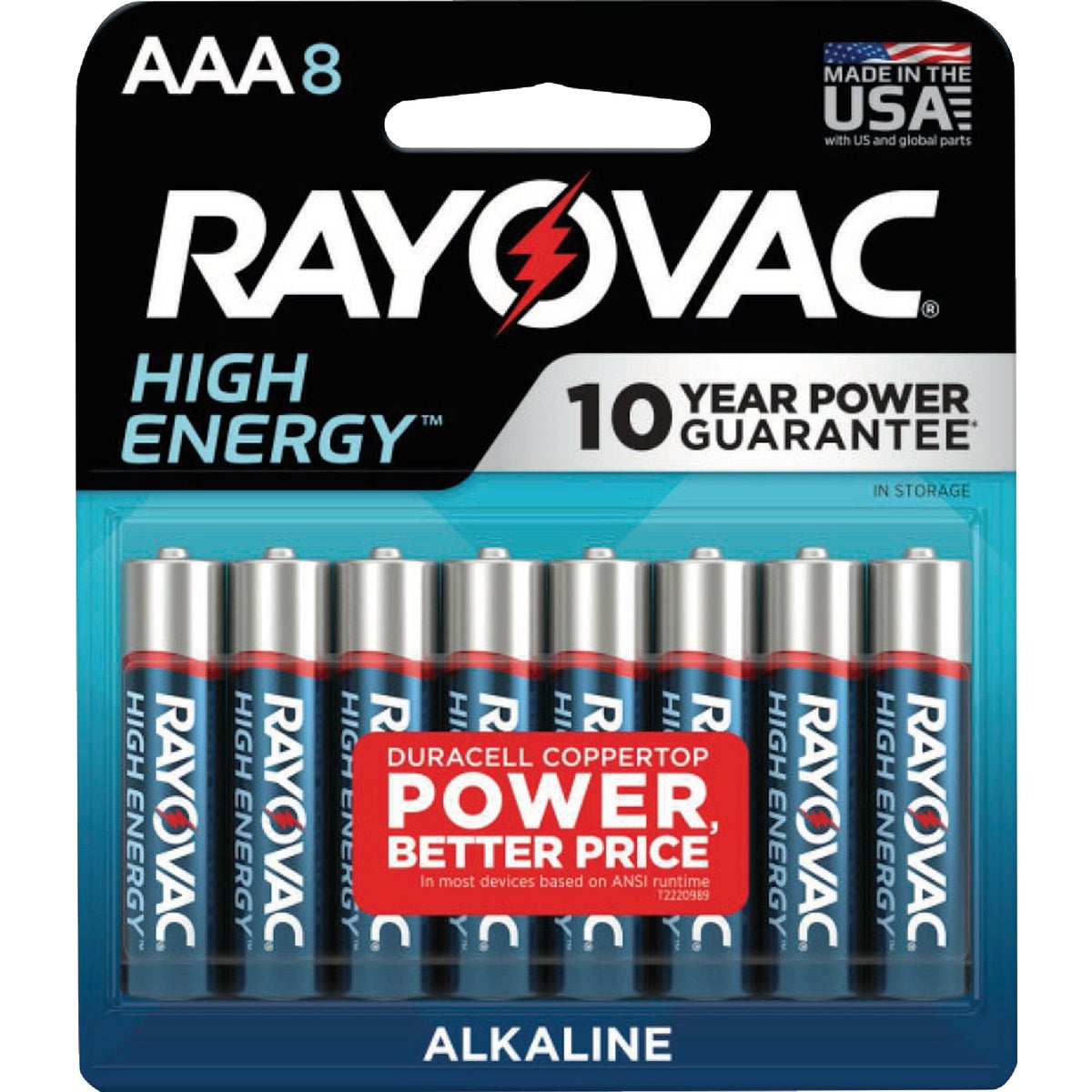 Rayovac High Energy AAA Alkaline Battery (8-Pack)