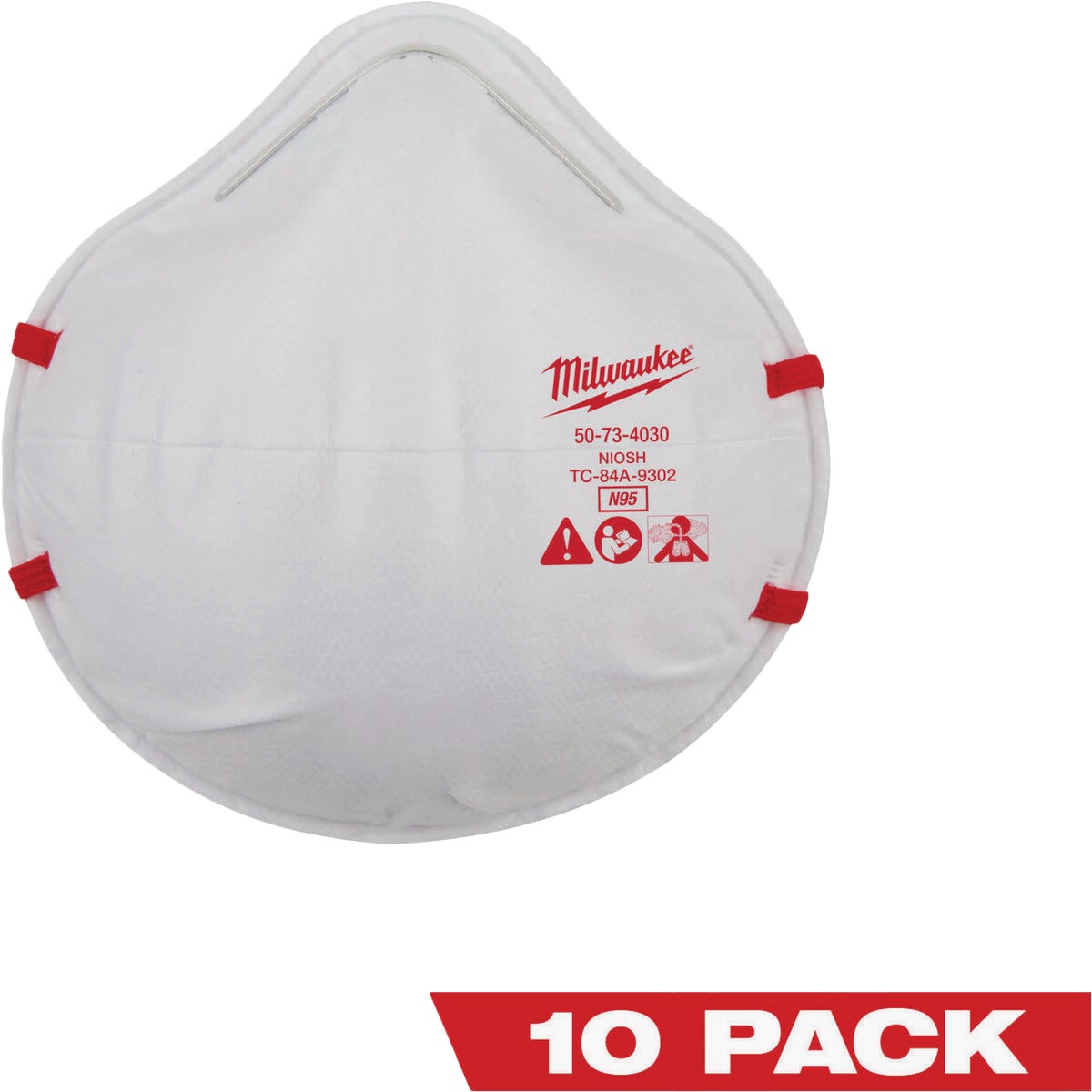 Milwaukee N95 Adjustable Respirator (10-Pack)
