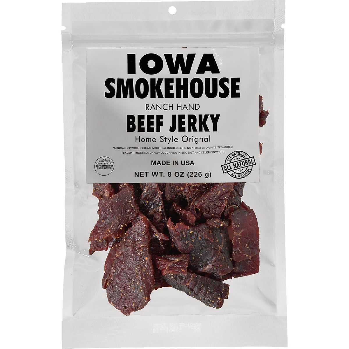 Iowa Smokehouse 8 Oz. Original Homestyle Ranch Hand Beef Jerky