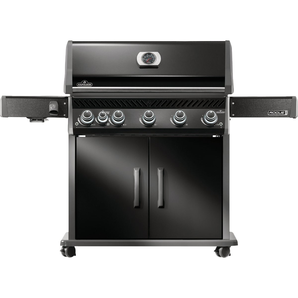 Napoleon Rogue Pro 625 5-Burner Natural Gas Grill with Infrared Side Burner, Black