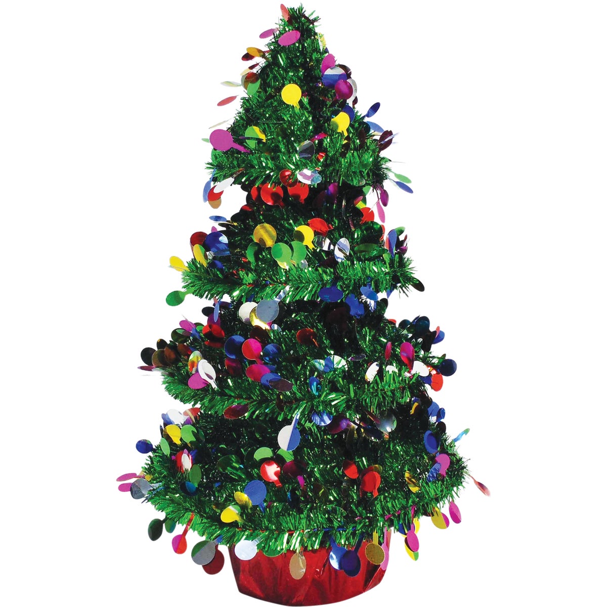 14″ 3D TINSEL TREE