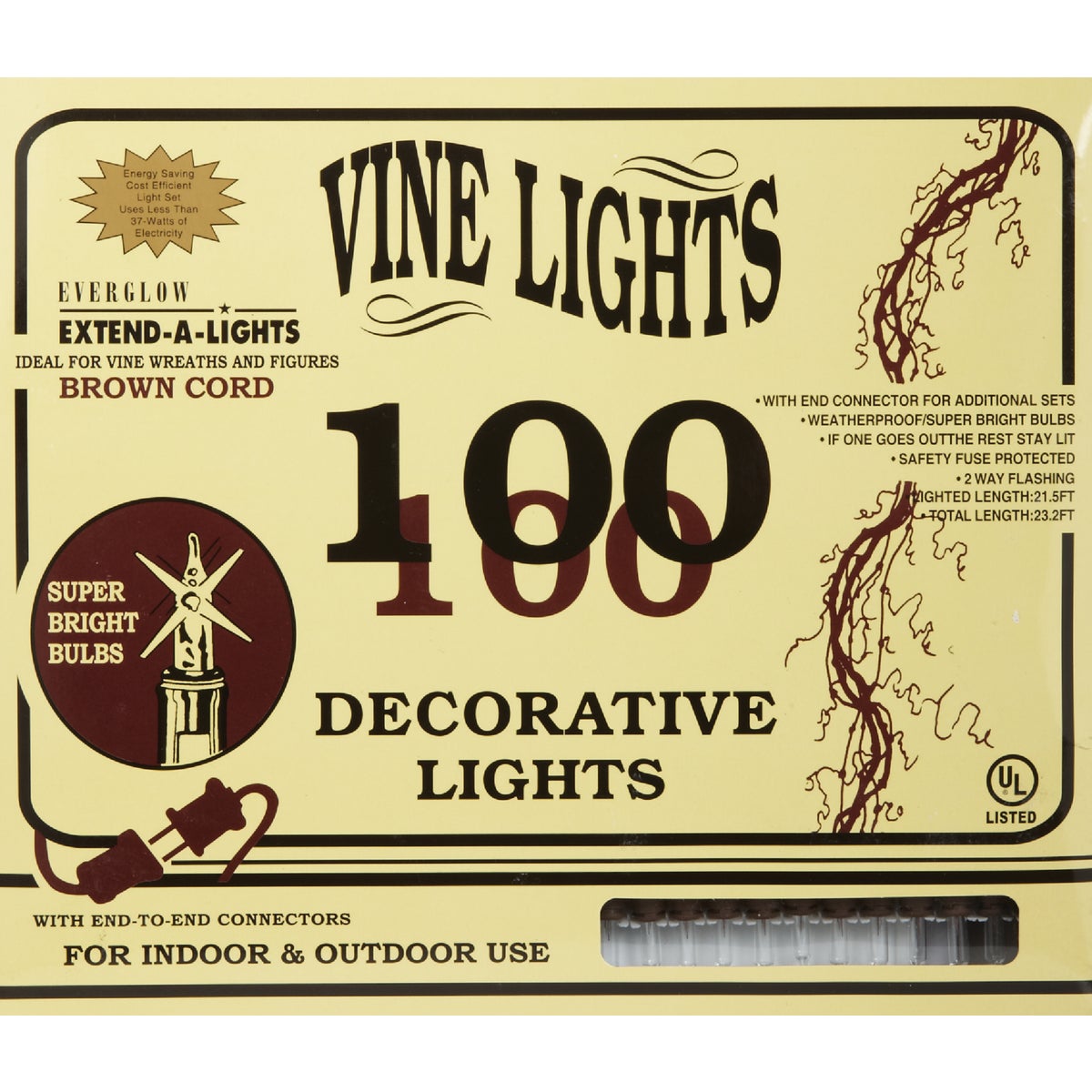 100LT BW/CLR VINE LIGHTS