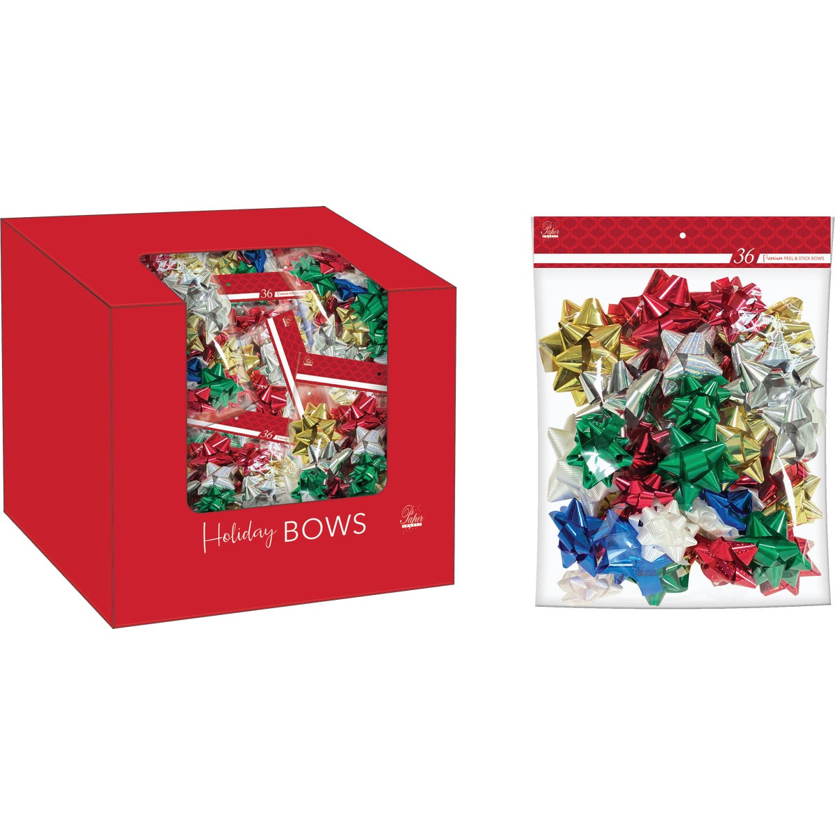 Paper Images Assorted Size Premium Gift Bow (36-Pack)