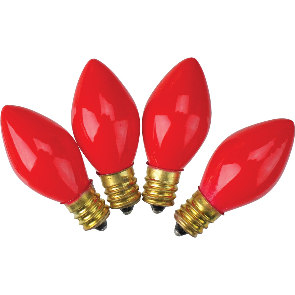 J Hofert C7 Red Ceramic 125V Replacement Light Bulb (4-Pack)