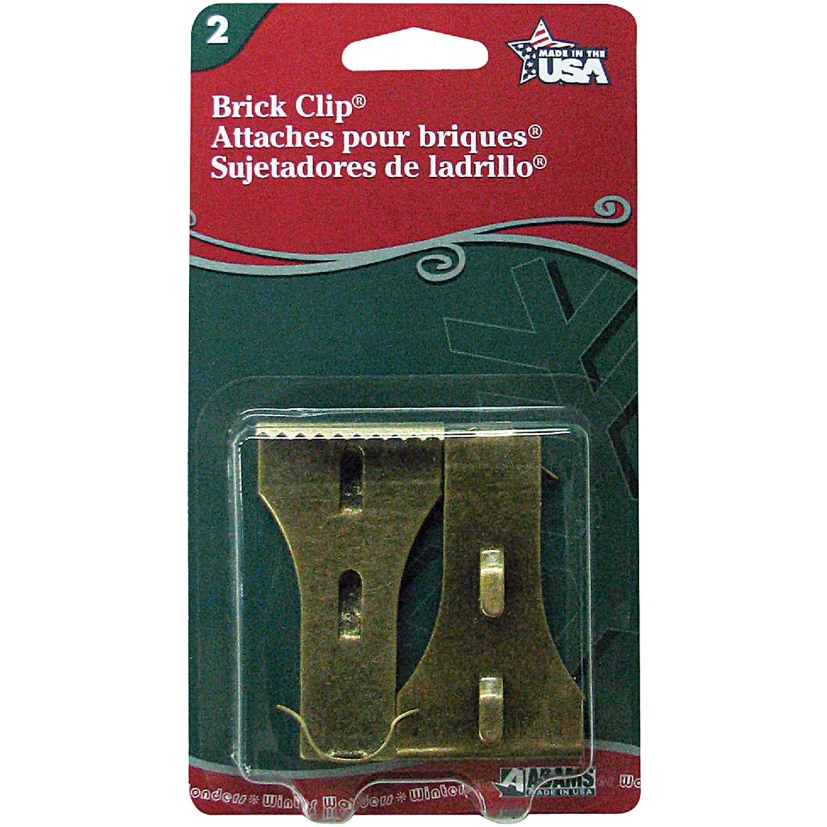 Adams Antique Metal Brick Light Clips (2-Pack)