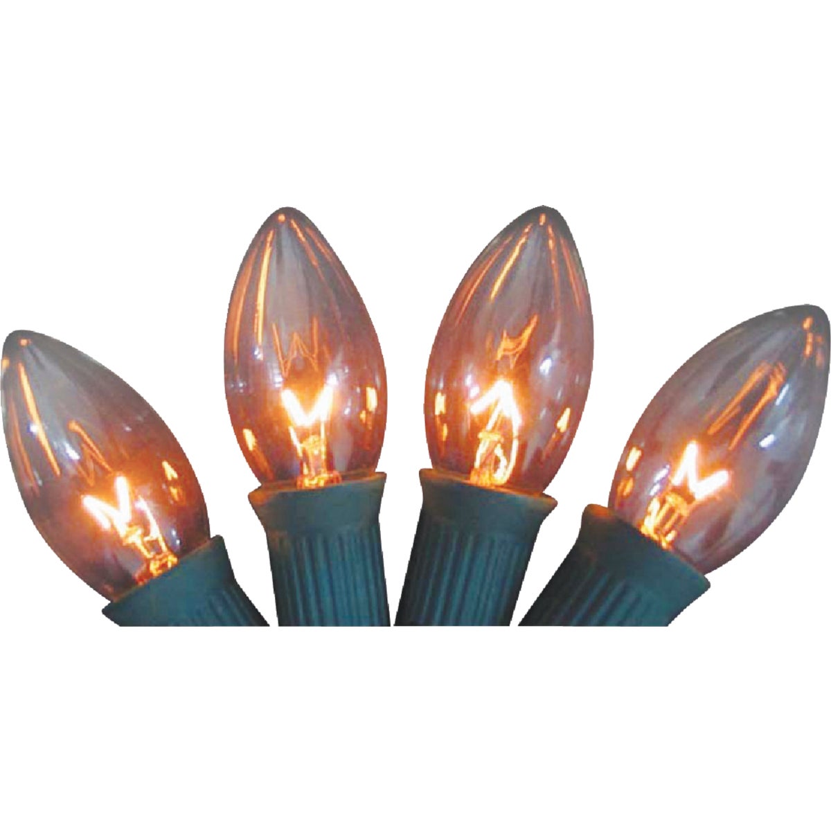 4PK C9 CLEAR TRANS BULB