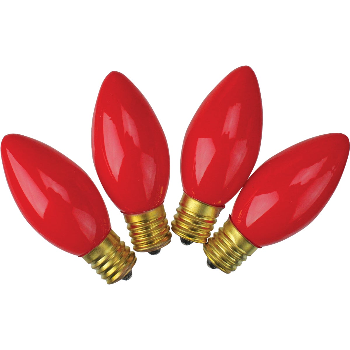 J Hofert C9 Red Ceramic 125V Replacement Light Bulb (4-Pack)